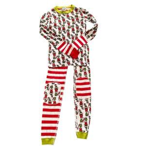 Dr Seuss Hanna Andersson Grinch mix up pajamas set 120 12 organic long red green